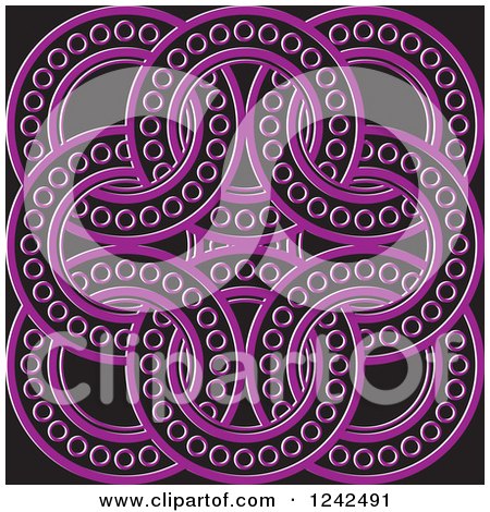 Clipart of Purple and Black Celtic Rings - Royalty Free Vector Illustration by Lal Perera