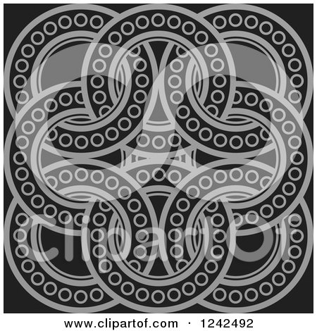 Clipart of Silver and Black Celtic Rings - Royalty Free Vector Illustration by Lal Perera