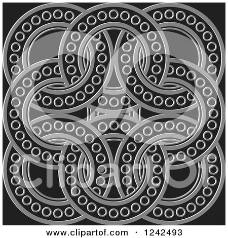 Clipart of Silver and Black Celtic Rings 2 - Royalty Free Vector Illustration by Lal Perera