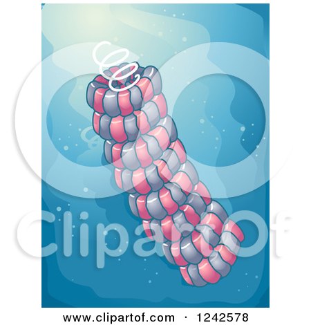 Clipart of a Helical Virus - Royalty Free Vector Illustration by BNP Design Studio