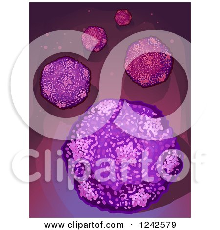 Clipart of a Rhinovirus Background - Royalty Free Vector Illustration by BNP Design Studio