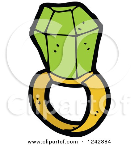 Clipart of a Green Ring - Royalty Free Vector Illustration by lineartestpilot