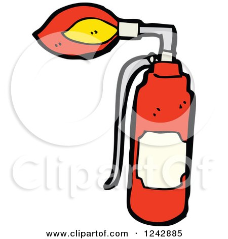 Clipart of a Flamethrower Torch - Royalty Free Vector Illustration by lineartestpilot