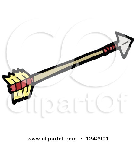 Clipart of an Archery Arrow - Royalty Free Vector Illustration by lineartestpilot
