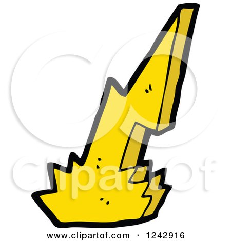 Clipart of a Lightning Bolt - Royalty Free Vector Illustration by lineartestpilot