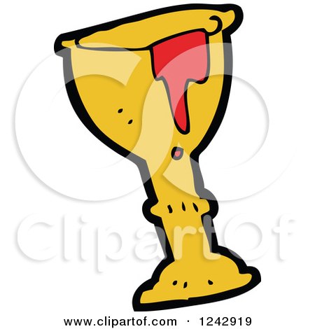 Clipart of a Bloody Chalice - Royalty Free Vector Illustration by lineartestpilot
