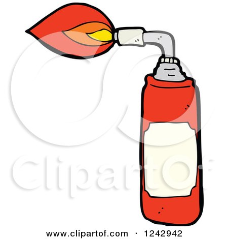 Clipart of a Flamethrower - Royalty Free Vector Illustration by lineartestpilot