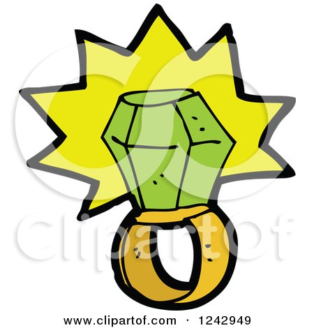 Clipart of a Magic Green Ring - Royalty Free Vector Illustration by lineartestpilot