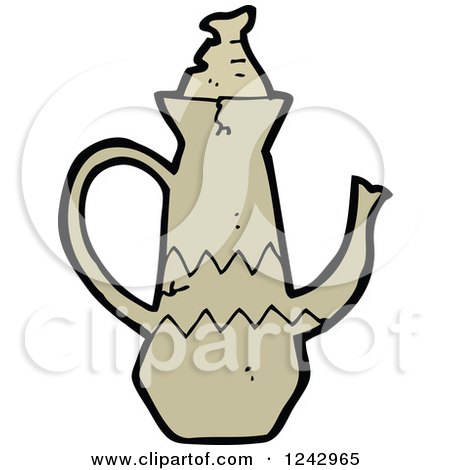 Clipart of an Antique Pot - Royalty Free Vector Illustration by lineartestpilot
