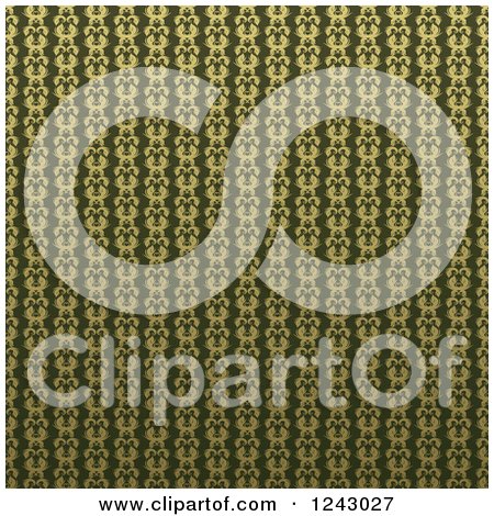 Clipart of a Vintage Wallpaper Pattern Background - Royalty Free Vector Illustration by lineartestpilot