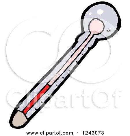 Clipart of a Thermometer - Royalty Free Vector Illustration by lineartestpilot