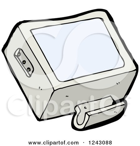 Clipart of a Monitor - Royalty Free Vector Illustration by lineartestpilot
