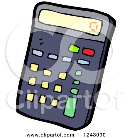 Clipart of a Calculator - Royalty Free Vector Illustration by lineartestpilot