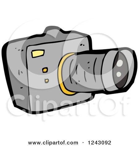 Clipart of a Camera - Royalty Free Vector Illustration by lineartestpilot