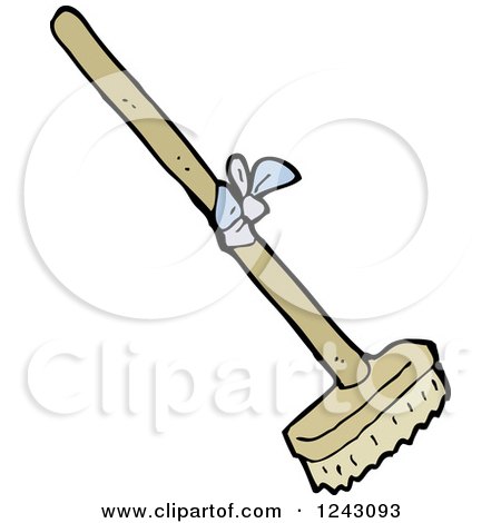 Clipart of a Broom - Royalty Free Vector Illustration by lineartestpilot