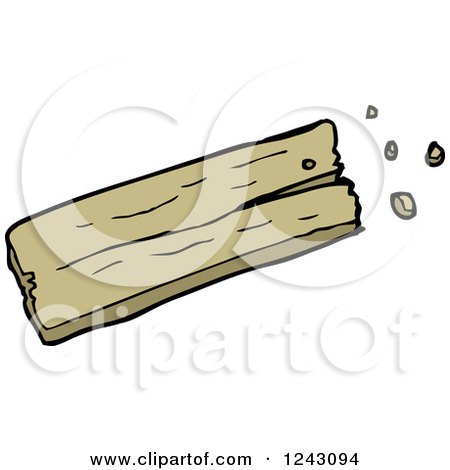 Clipart of a Wooden Board - Royalty Free Vector Illustration by lineartestpilot