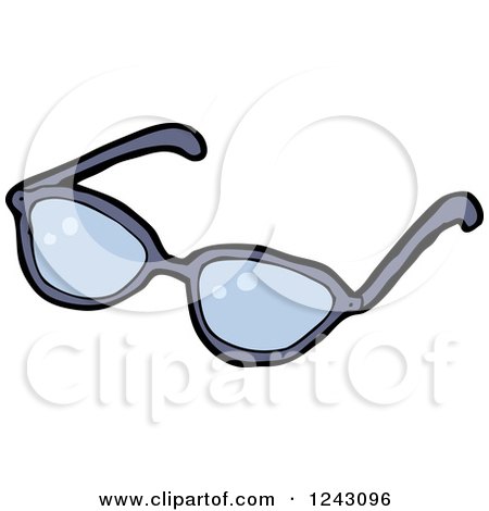 Clipart of a Pair of Glasses - Royalty Free Vector Illustration by lineartestpilot