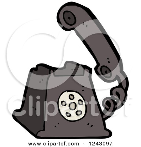 Clipart of a Landline Telephone - Royalty Free Vector Illustration by lineartestpilot
