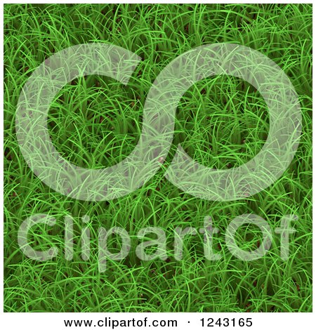 Clipart of a 3d Green Grass Seamless Texture Background - Royalty Free Illustration by Arena Creative