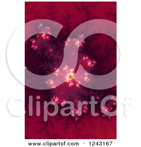 Clipart of a Pink and Red Mandelbrot Fractal Background - Royalty Free Illustration by oboy