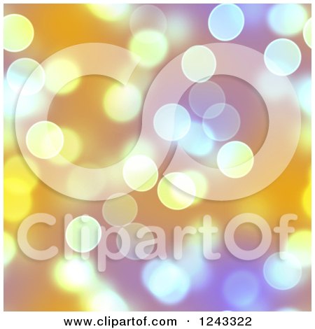 Clipart of a Seamless Boken Background with Orange and Purple Spots - Royalty Free Illustration by Arena Creative