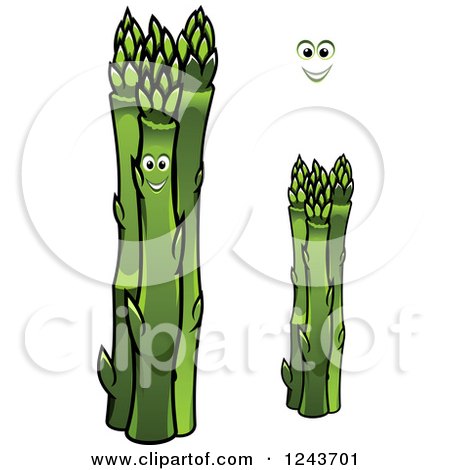 Clipart of Bunches of Asparagus - Royalty Free Vector Illustration by Vector Tradition SM