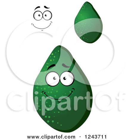 Clipart of Green Avocados - Royalty Free Vector Illustration by Vector Tradition SM