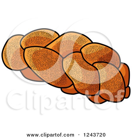 Clipart of Plaited Poppy Seed Bread - Royalty Free Vector Illustration by Vector Tradition SM