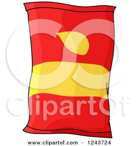 Clipart of a Potato Chip Bag - Royalty Free Vector Illustration by Vector Tradition SM