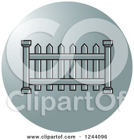Clipart of a Fence Icon - Royalty Free Vector Illustration by Lal Perera