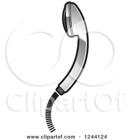 Clipart of a Silver Shower Head 2 - Royalty Free Vector Illustration by Lal Perera