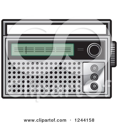Clipart of a Pocket Radio - Royalty Free Vector Illustration by Lal Perera