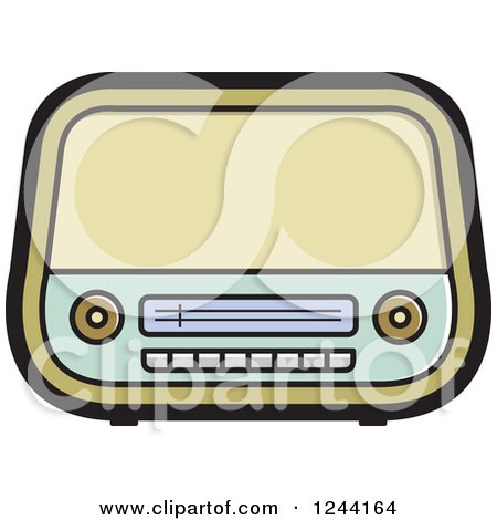 Clipart of a Retro Radio 3 - Royalty Free Vector Illustration by Lal Perera