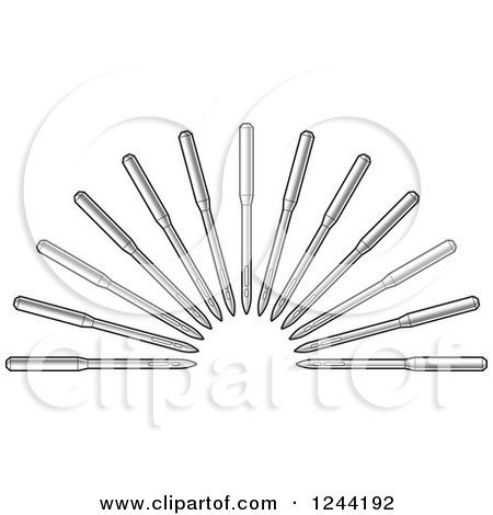 Clipart of Sewing Needles - Royalty Free Vector Illustration by Lal Perera