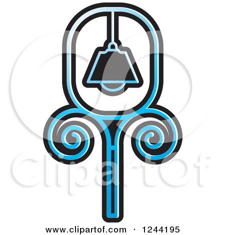 Clipart of a Street Lamp Post 2 - Royalty Free Vector Illustration by Lal Perera