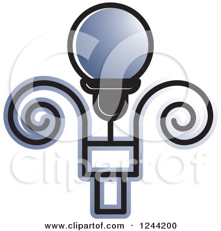 Clipart of a Street Lamp Post 6 - Royalty Free Vector Illustration by Lal Perera
