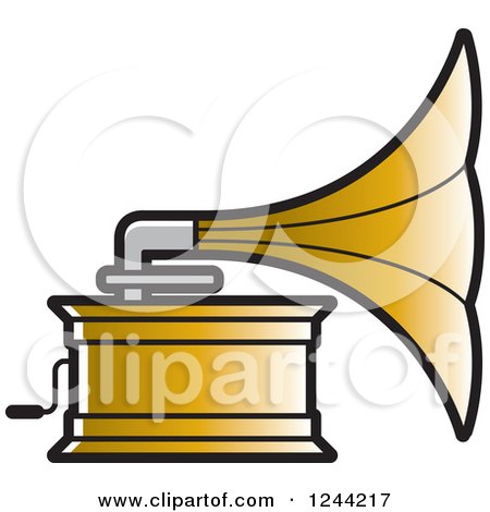 Clipart of a Phonograph Gramophone 5 - Royalty Free Vector Illustration by Lal Perera