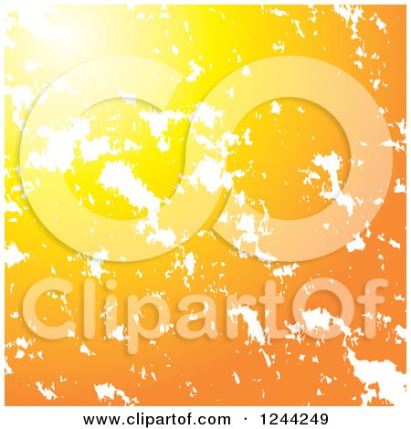 Clipart of a Gradient Orange and White Texture Background - Royalty Free Vector Illustration by Lal Perera