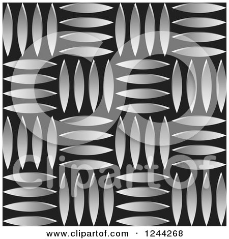Clipart of a Background of Silver Weave on Black - Royalty Free Vector Illustration by Lal Perera