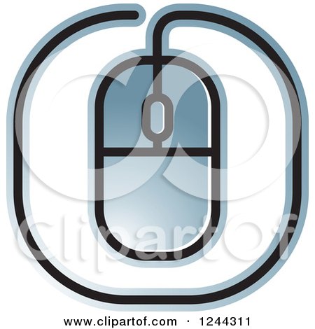 Clipart of a Computer Mouse Icon - Royalty Free Vector Illustration by Lal Perera