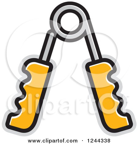 Clipart of a Yellow Power Squeezer - Royalty Free Vector Illustration by Lal Perera