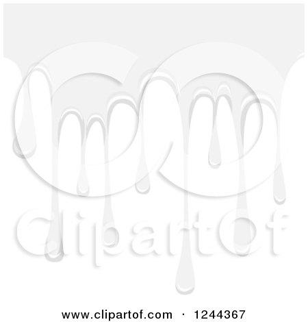 Clipart of a White Dripping Liquid - Royalty Free Vector Illustration by vectorace