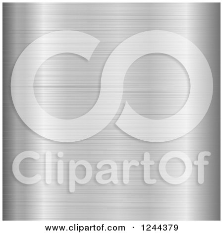 Clipart of a Shiny Brushed Metal Background - Royalty Free Vector Illustration by vectorace