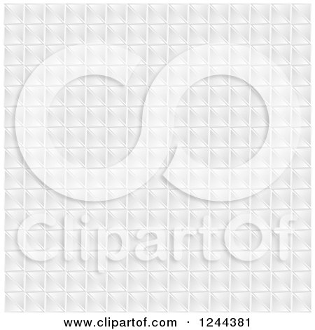 Clipart of a White Pixel Tile or Square Background Texture - Royalty Free Vector Illustration by vectorace
