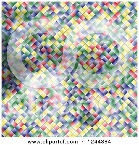 Clipart of a Colorful Mosaic Background - Royalty Free Vector Illustration by vectorace