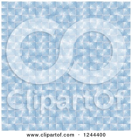 Clipart of a Blue Pixel Tile or Square Background Texture - Royalty Free Vector Illustration by vectorace