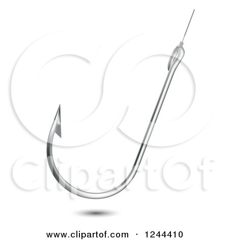 Clipart of a 3d Sharp Hook - Royalty Free Vector Illustration by vectorace