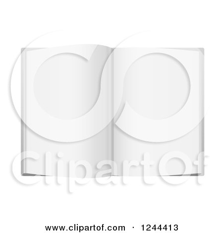 Clipart of a 3d Open Book - Royalty Free Vector Illustration by vectorace