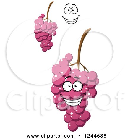 Clipart of Purple Grapes - Royalty Free Vector Illustration by Vector Tradition SM