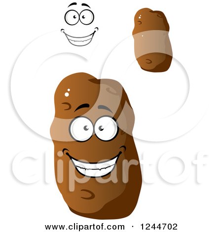 Clipart of a Happy Potato Character - Royalty Free Vector Illustration by Vector Tradition SM